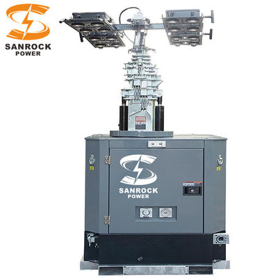 comprare 6kw/9kw Generatore diesel Torre di illuminazione di emergenza all'aperto Torre di illuminazione del rimorchio 230VAC online manufacture