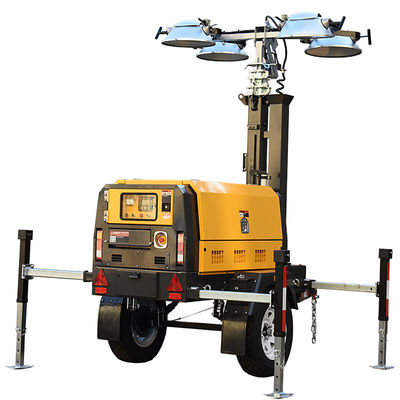 comprare Soundproof Diesel Generator Light Tower Collapsible Design Mobile Light Tower online manufacture