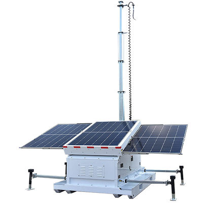 comprare Torre Faro Mobile LED Montata su Rimorchio ad Energia Solare con Pannello Monocristallino online manufacture