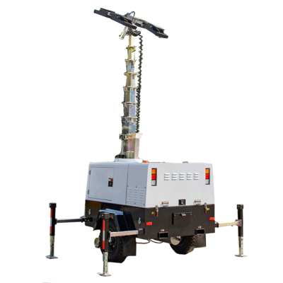 comprare Torre di illuminazione per la costruzione Flusso luminoso 300000 LM LED Diesel Torre di illuminazione trailer Torre di illuminazione montata online manufacture