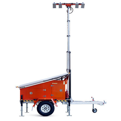 comprare Mobile Lighting Tower Trailer Mounted Solar LED Light Tower Infrastructure Projects Solar Lights for Driveway online manufacture