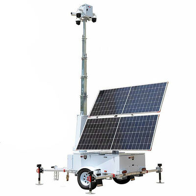comprare Portable Surveillance Tower Wireless Connectivity 360 Degree Illumination System Solar Powered  Light Tower online manufacture
