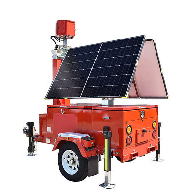 comprare Torre di illuminazione di sorveglianza di sicurezza Visione notturna a infrarossi Trailers pieghevoli montati Torre di illuminazione solare online manufacture