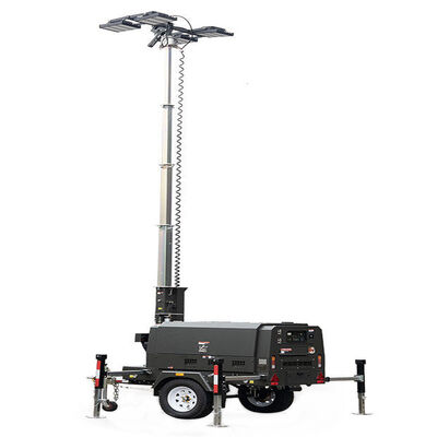 comprare Costruzione Torre di luce diesel mobile 9m alto albero Telescopico Diesel Torre di luce trailer Torre di luce online manufacture