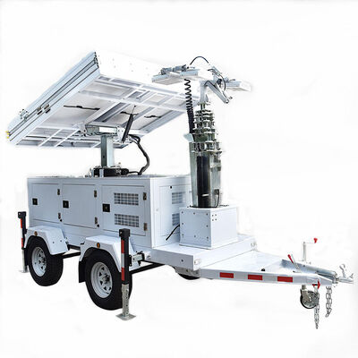 Acquistare Torre di illuminazione mobile industriale Torre di illuminazione solare Altezza mastello 9m Torre di illuminazione telescopica online manufacture