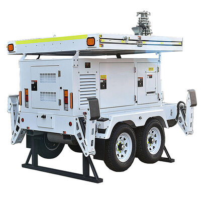 comprare Torre di illuminazione montata su rimorchio sito di riparazione stradale torre di luce solare torre di luce ad alta efficienza online manufacture