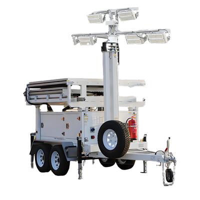 comprare Hot Sell Torre di luce a energia solare sia per la sicurezza residenziale assicurata Camera di sicurezza CCTV Torre di luce portatile a LED online manufacture