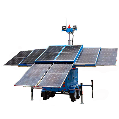 Acquistare Torre Faro Solare Mobile Cantiere Edile Faro LED Faro Mast Sollevamento Idraulico Torri Faro Solari online manufacture