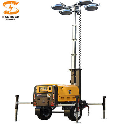 Generatore di luce diesel di emergenza 6kw 7.3kw rimorchio portatile con motore Perkins