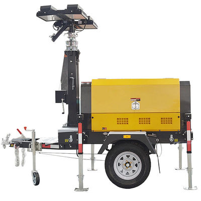 2 ruote Diesel Powered Light Towers Portable Construction Lights Monitoring Systems Diesel Light Tower