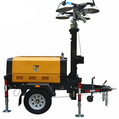 Sito di costruzione 9m Torre luminosa telescopica Torri portatili basso rumore Tipo di automazione Torri luminosi a motore diesel