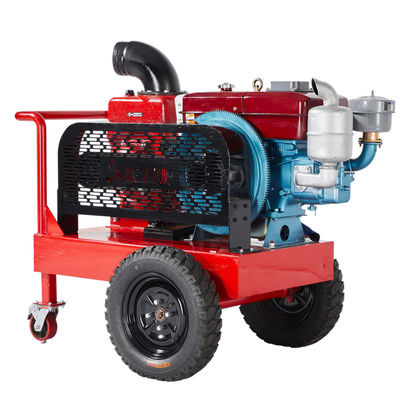 Pompa di auto-imballaggio di scarico di rifiuti, rimorchio pompa dell'acqua potenza 5.5 KW pompa di irrigazione diesel