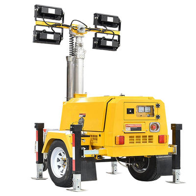 Torre faro con generatore diesel Torre faro industriale 4 × 1000W MHD LED in vendita