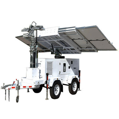 Emissioni zero Torre di luce solare Generatore di mastello estensibile Light Trailer Portable Industrial Light Towers
