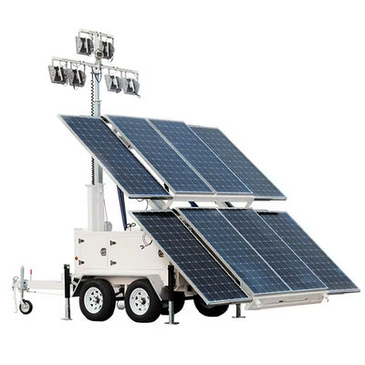 Emergency Light Tower Riparazioni notturne Solar Mobile Tower Light Portabile Industrial Light Tower