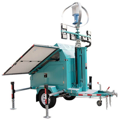 Torre mobile per illuminazione stradale solare a batteria al litio per operazioni agricole