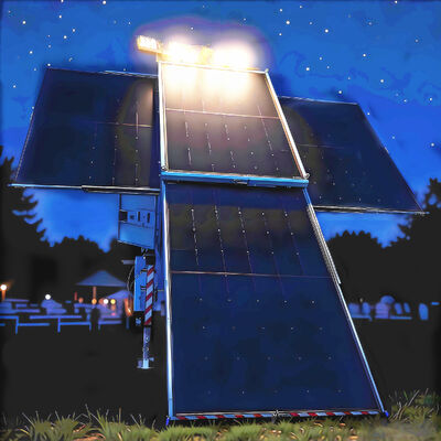 Mobile Solar Light Tower Dust Proof Outdoors Light Tower Street Light With Solar Panel Eco Friendly Light Tower