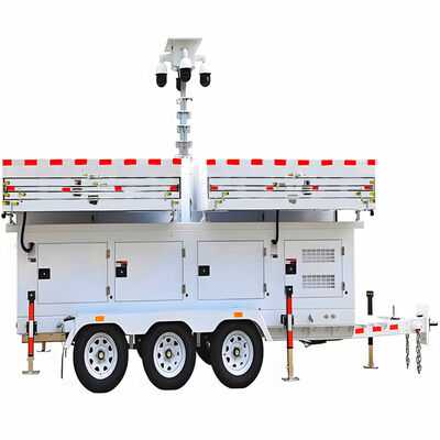 Telecamera di sorveglianza rotante Torre di luce solare Batteria durevole Torre di luce industriale Torre di luce solare Prezzo