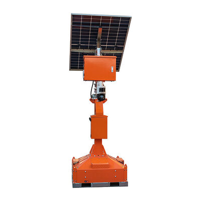 Torre di luce solare portatile con pannello solare da 440W 14000 lm di potenza luminosa e 4 giorni di tempo di funzionamento per cantieri