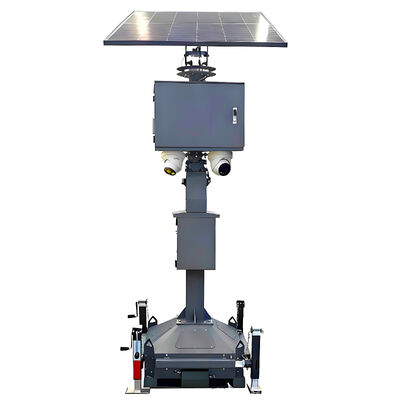 Torre luminosa di sorveglianza solare LED ad alta efficienza Torre luminosa mobile ecologica Torre luminosa a energia solare