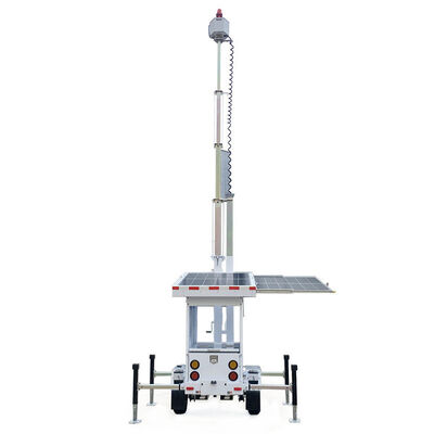Torre faro solare mobile con grado di protezione IP65, illuminazione ad alto angolo e di ampio raggio, torre faro per rimorchio minerario