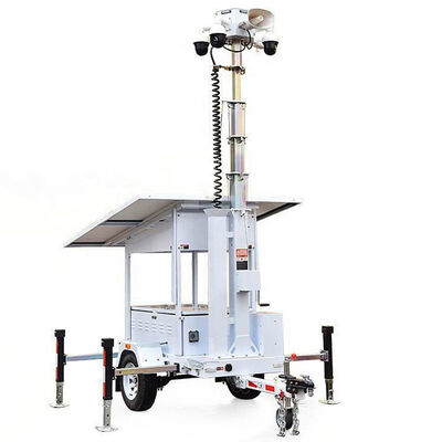 Torre di illuminazione solare mobile senza carburante per eventi all'aperto, torre di sorveglianza con visione notturna a infrarossi in vendita