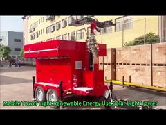 Torre Faro Solare Mobile Eco-compatibile Torre Faro a LED Torri di Illuminazione Telescopiche