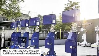 Torri faro solari mobili a emissioni zero Torri faro solari di emergenza per esterni a implementazione rapida